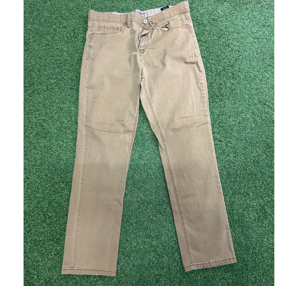 Weatherproof Mens Golden Tan 5-Pocket Straight Leg Pants 36x30 WBF6625C